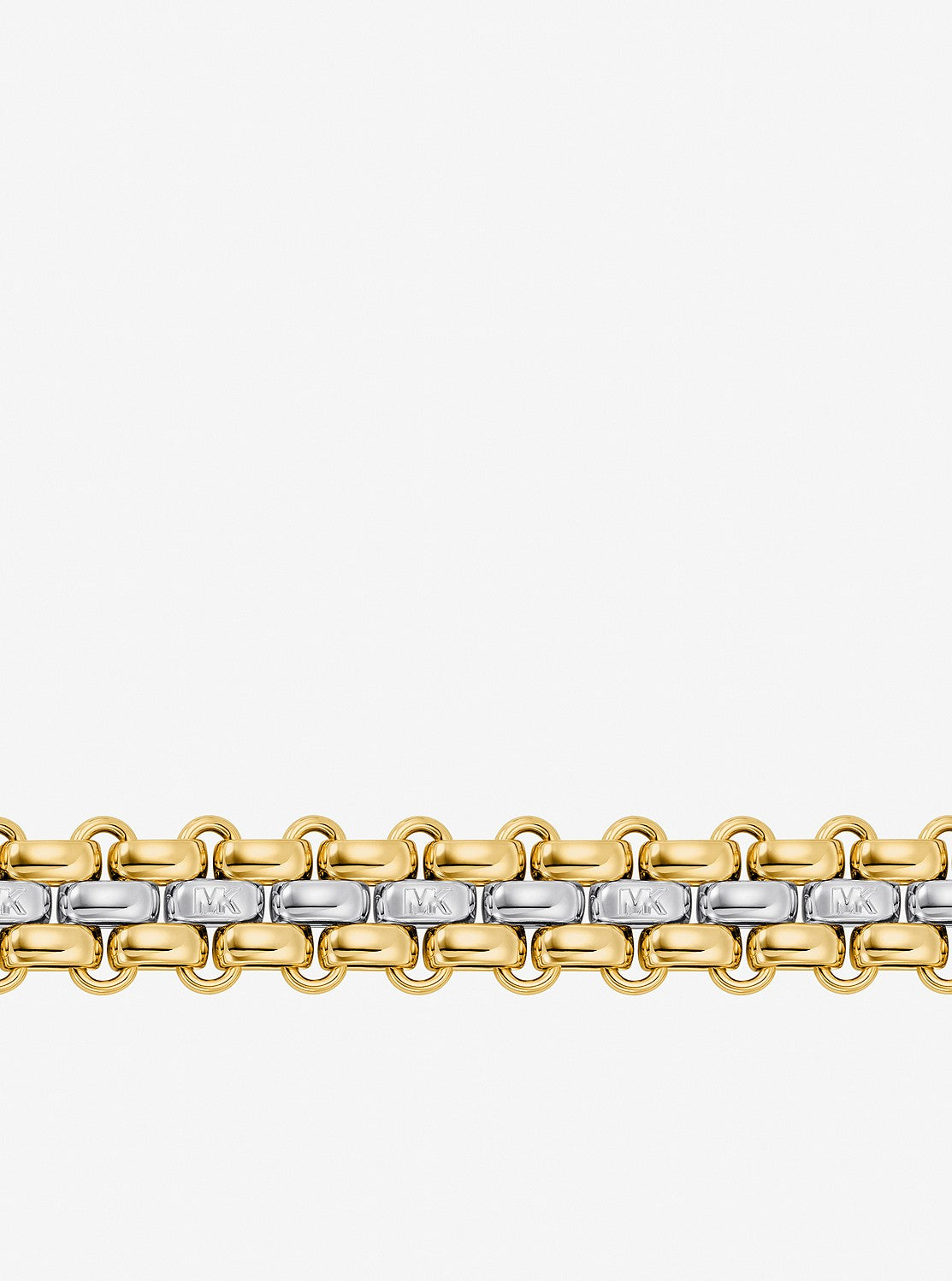 MK STATEMENT LINK ツートーン 3 リンク ブレスレット