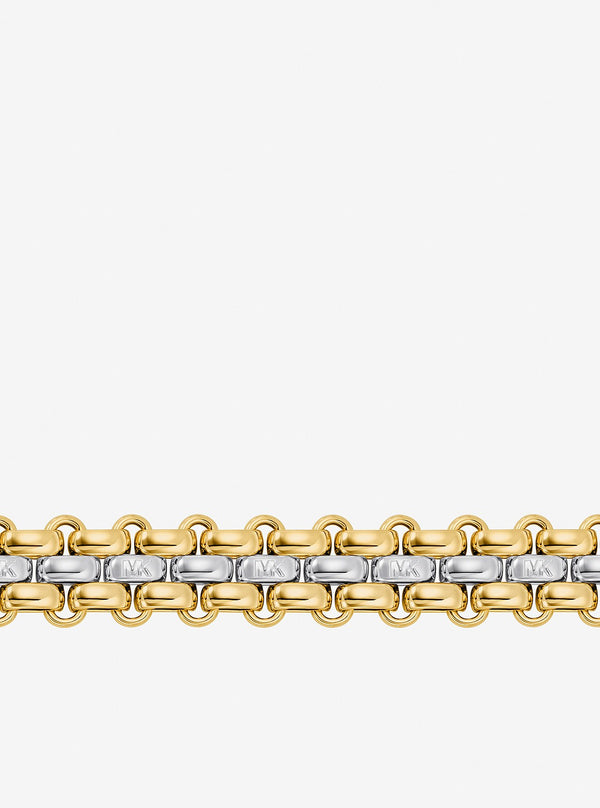 MK STATEMENT LINK ツートーン 3 リンク ブレスレット