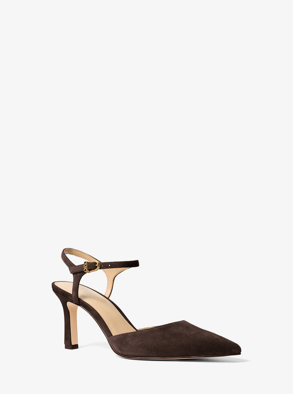 AMARA スエード スリングバッグ パンプス