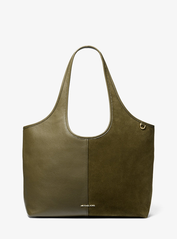 HENLY レザー アンド スエード トートバッグ ラージ