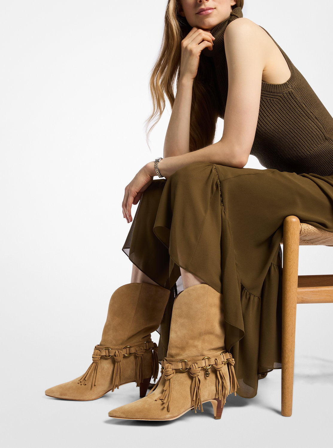 DANIELA フリンジ スエード ブーツ