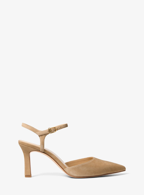 AMARA スエード スリングバッグ パンプス