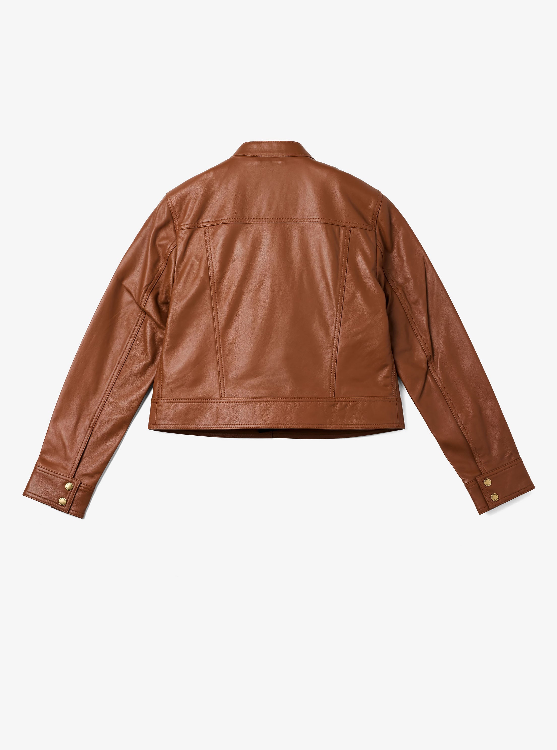 ジップ フロント レザー ジャケット
