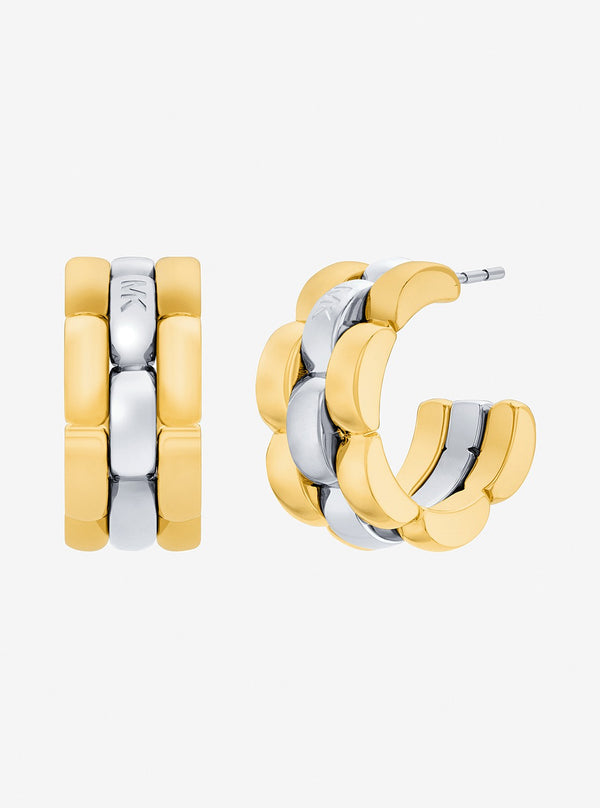 MK STATEMENT LINK ツートーン 3 リンク ハギーピアス