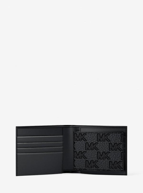 HUDSON ロゴエンボス レザー ビルフォールド ウォレット & パスケース