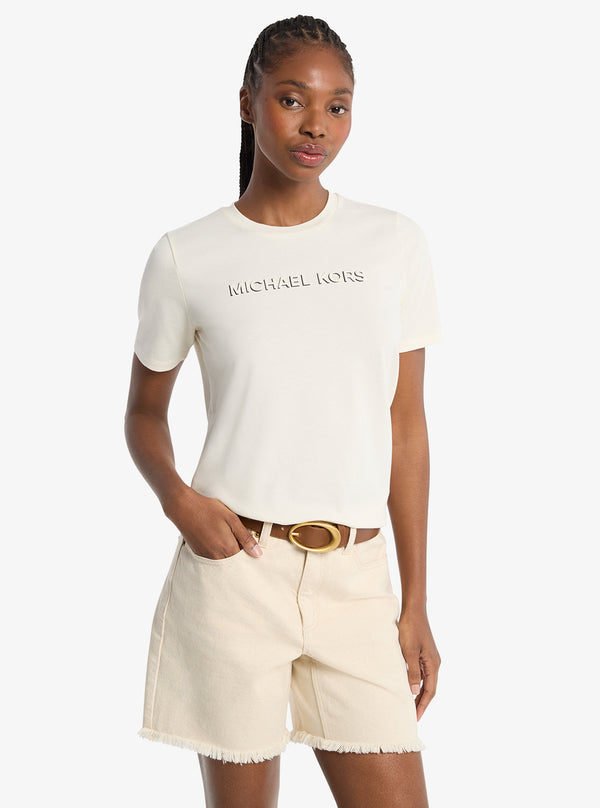 MK シャドウ エンボス ロゴ Tシャツ
