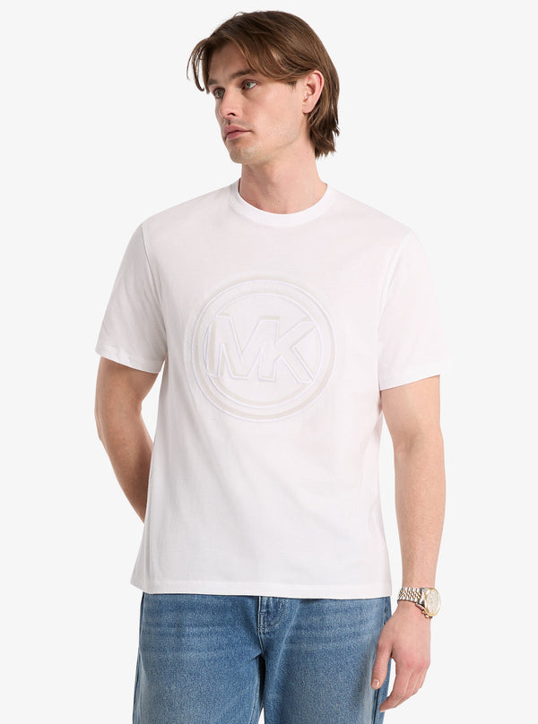 ロゴ チャーム コットン ジャージー Tシャツ