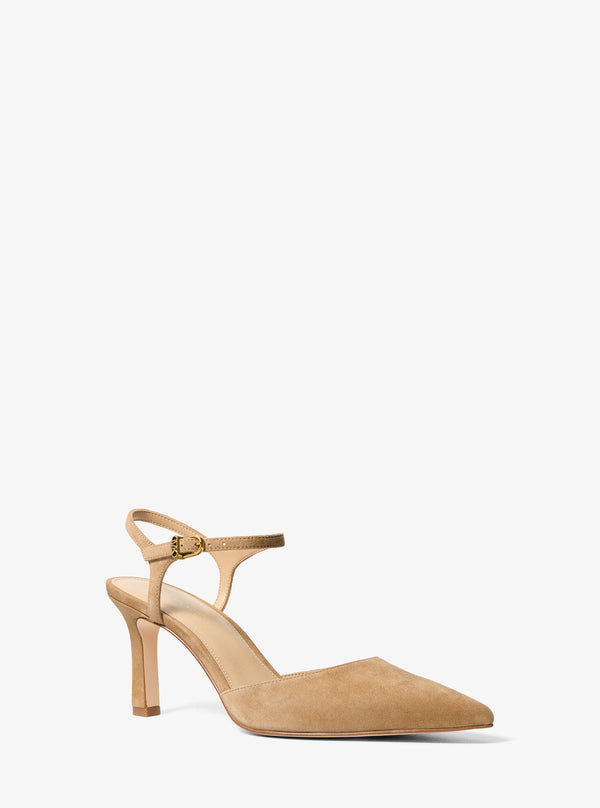 AMARA スエード スリングバッグ パンプス