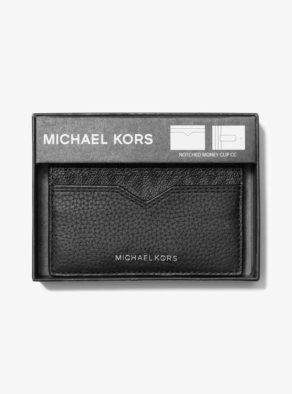 HUDSON ぺブルレザー マネークリップ カードケース - MKシグネチャー