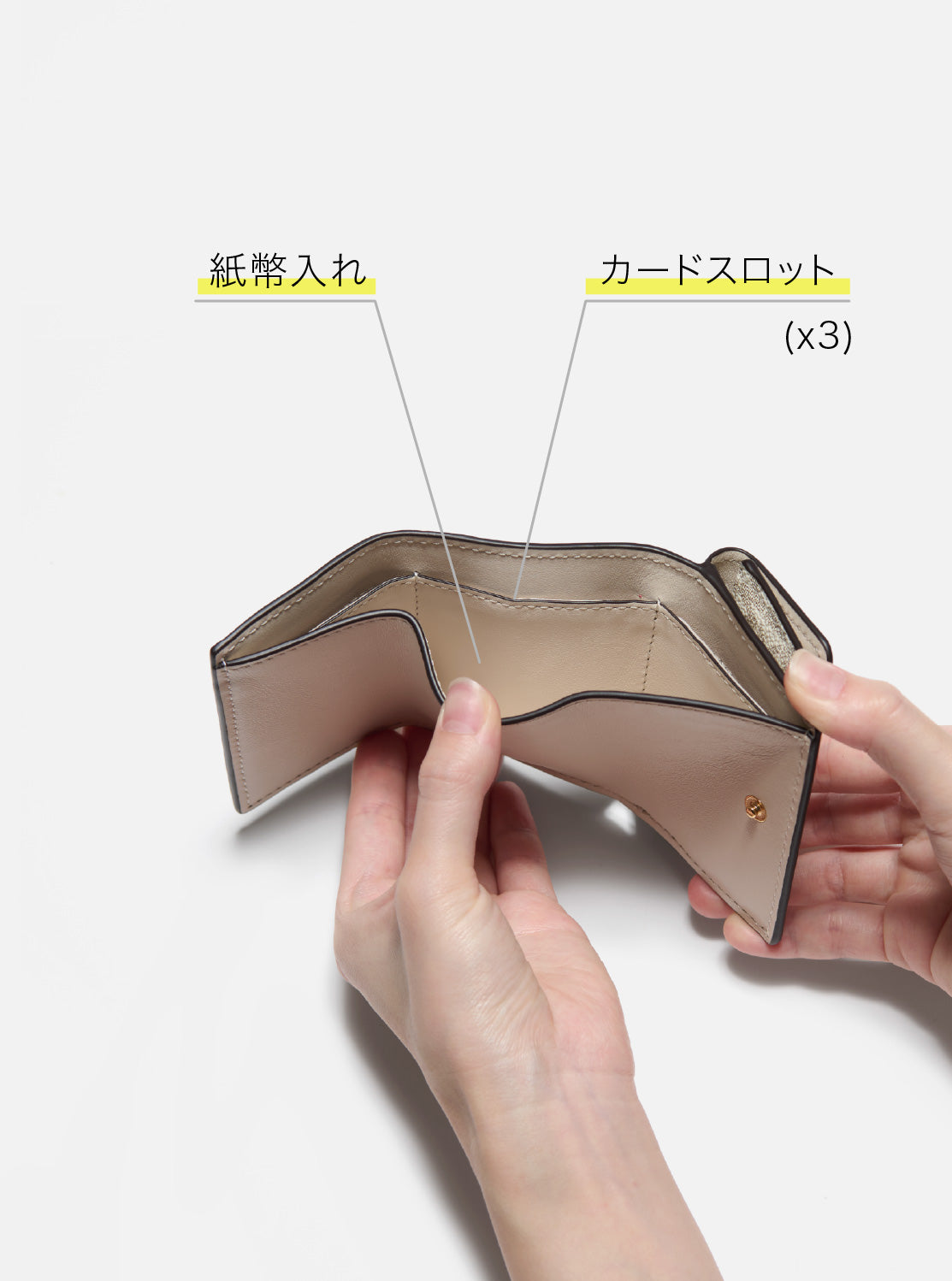 MK FACET トライフォールド フラップ ウォレット スモール - MK