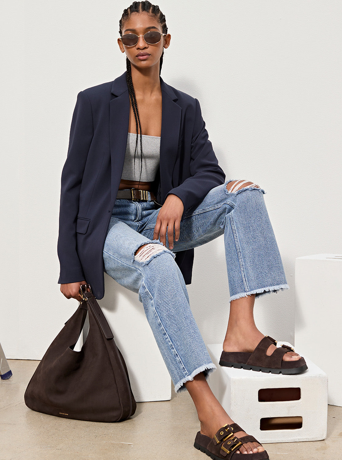 NOLITA ヌバック ホーボー ショルダー ラージ