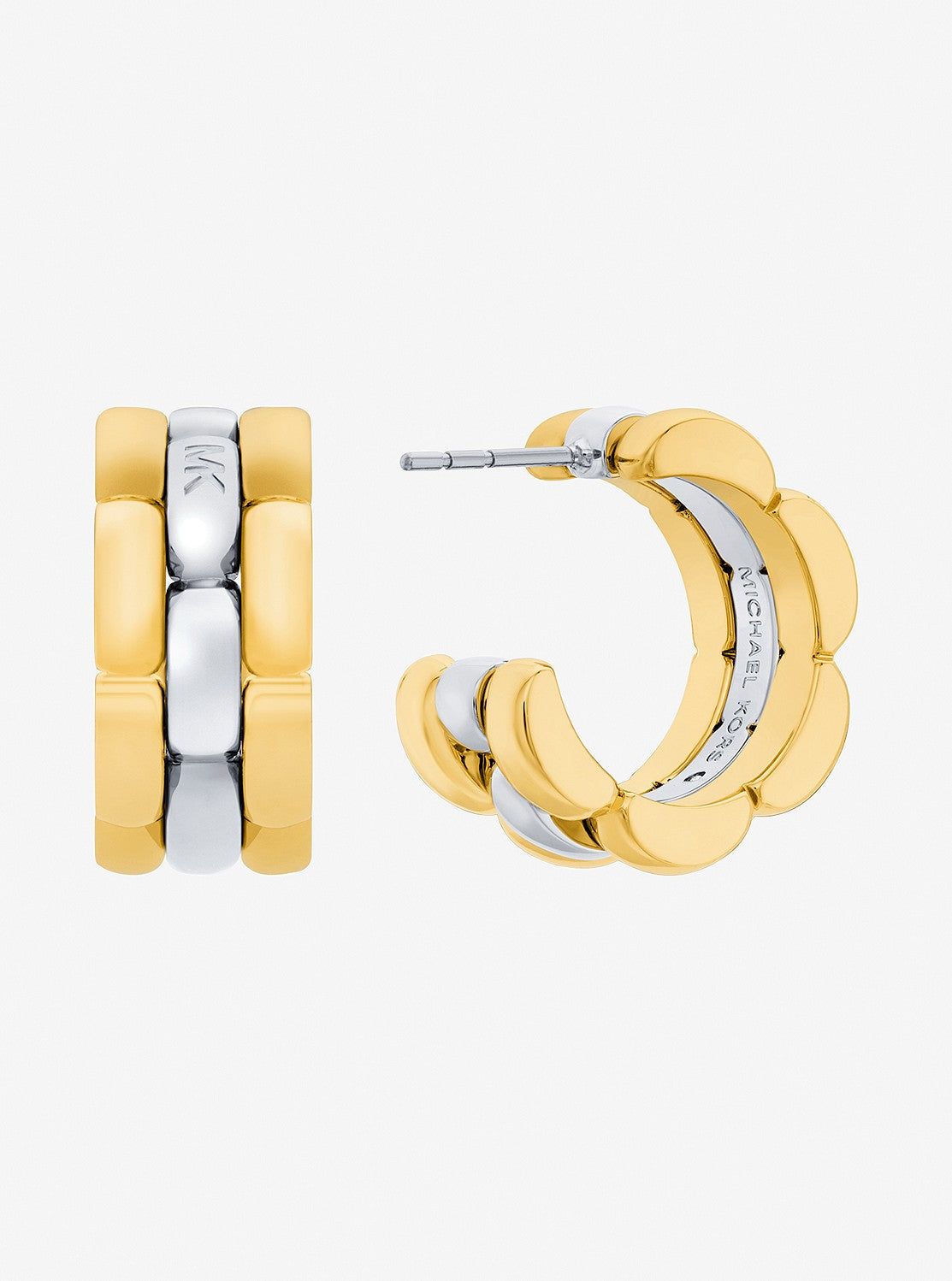 MK STATEMENT LINK ツートーン 3 リンク ハギーピアス